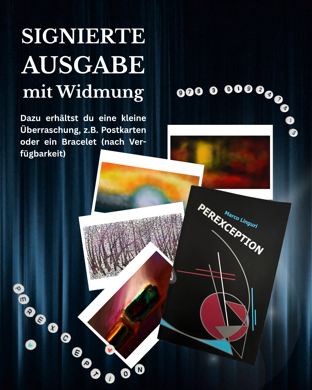 Werbefoto Perexception mit Widmung und Signatur